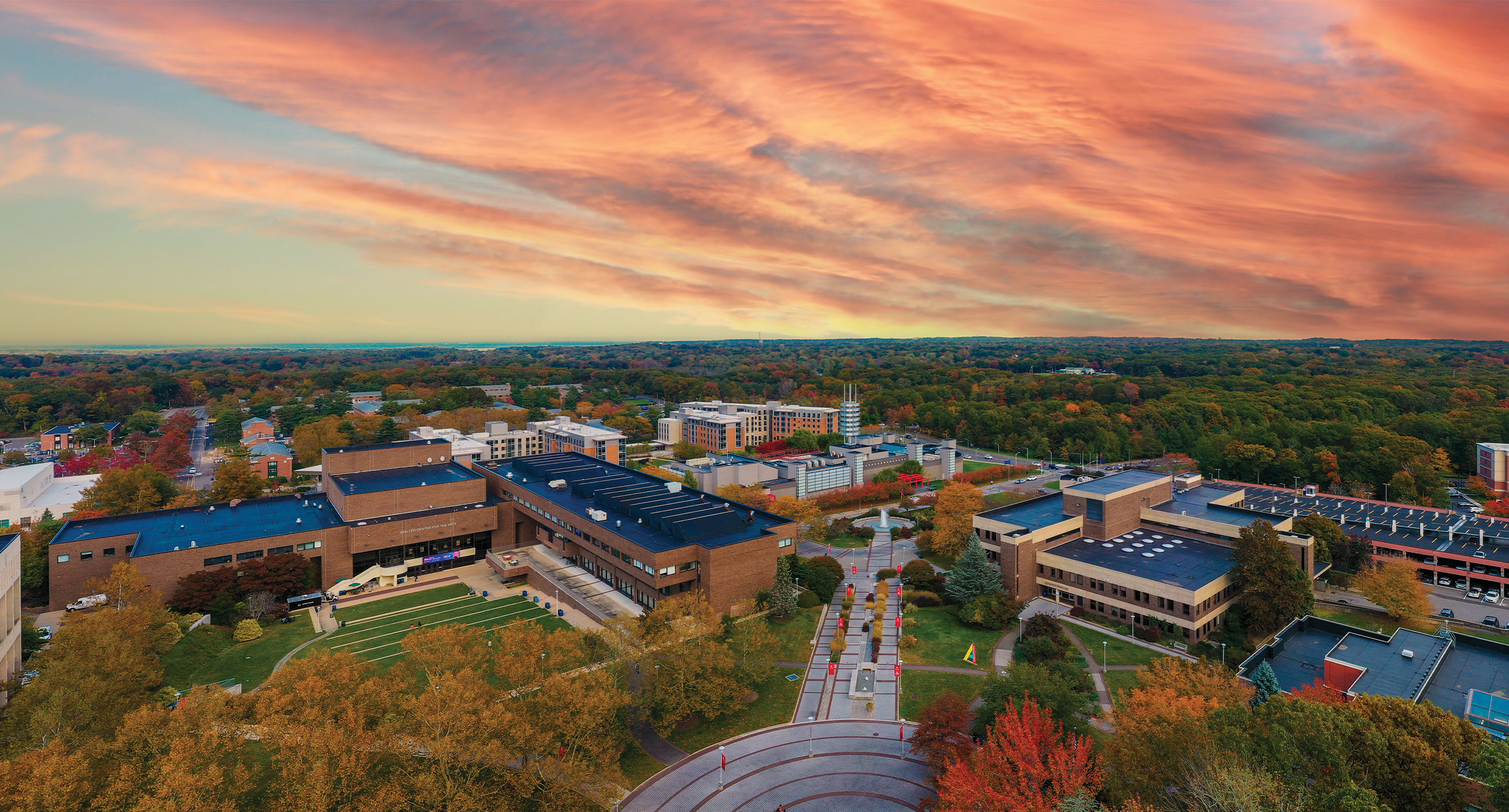Stony Brook aerial view of the campus